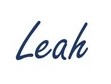 Custom signature of Leah Jones in handwritten font